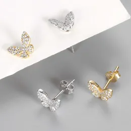Factory Custom High-End smycken Korean Butterfly 925 Sterling Silver Earring for Women