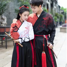 Coppia cinese Hanfu antico costume tradizionale Dance folk Dance Wushu Abbigliamento da donna Qerformance Wear Festival Outfit DN4908 257A