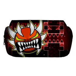 Game Geometry Dash Dash Pencil Case 2-Wayer Borka Oxford Travel Makeup Box