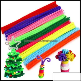 Craft Tools Arts Crafts Gifts Home Garden30Cm Kids P Educational Colorf Toys Glitter Chenille Stems Pipe Cleaner Handmade Diy Drop D Dhdlj
