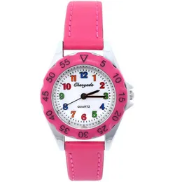 Relógios infantis de alta qualidade Boy Watch menina menina infantil Childrens Gift Strap Time ensinando assistir Tutor Aluno WristWatch U48 Relógios coloridos Y240527