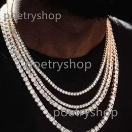 Modedesigner Moissanite Tenniskette VVS Choker Kendrascott Herz Anhänger 925 Sterling Silber Halskette für Frauen Männer Luxusschmuck Gold Halskette Geschenk AAA