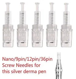 Byt ut 912243642Nano NC260 Micro nålkassetter Skruv spetsar för laddningsbar derma pen Pr Pen Anti Spot Skin Rejuvenation8563441