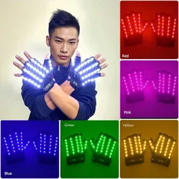 LED rave Toy Fashion Guglie a LED costume di Halloween Cool Gloves Nightclub DJ Music and Dance Performance Props D240527