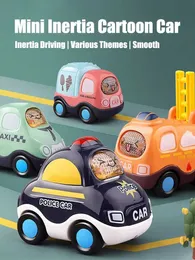 Bilar diecast modeller bilar barn barnvagnar taxis ambulanser brand lastbil modeller baby pojkar flickor roliga leksaker bilsatser d240527