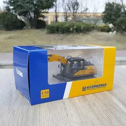 Diecast Model Cars 1 Дисплей из 50 шкал XCMG Wheeled XE150WD шины экскаватор микрокаватор Micro Excavation Construction Machinery Shate-Casting Model Set S2452722