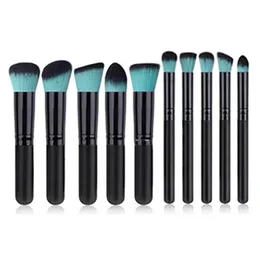 Escovas de maquiagem de 10pcs definidas para feminino de fundação cosmética em pó de blush missa