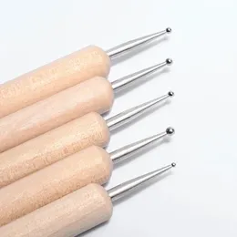 Nagelverstärkungswerkzeug Holzstangen Doppelpunkt Bohrer Stiftfarbe 5-teiliger Paketpaket Nagelwerkzeuge Doting-Werkzeuge