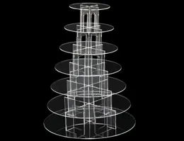 TOP FOSHADY 7 TIER ROUND CLEAR ACRYLED PARTION Wedding Cake Cupcake Stand8795573