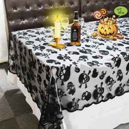 Tale da mesa de renda preta Halloween Tonela retângulo Cinvents de decoração de decoração de capa de capa de capa de capa da festa