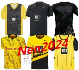 Maglie da calcio Haller 110th Anniversary Black Dortmund 25 24 Shirt da calcio Reus Reyna Neongelb Sancho Hummels Brandt Witsel 2024 Final Men Kit Kit Maillot de 999