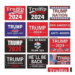 Bannerflaggen 90 cm 150 cm Trump 2024 Flagge Präsident Biden der Wahl wieder Great Polyester Drop Delivery Home Garden Festive Party Supp Dhi9n