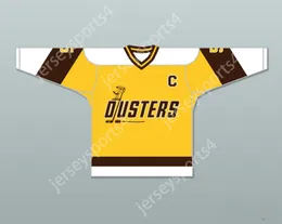 Custom Rod Bloomfield 5 Binghamton Broome Dusters Yellow Hockey Jersy 2