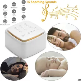 Bokhyllhögtalare White Noise Hine Typec uppladdningsbar tidsinställd avstängning Sleep Sound för Slee Relaxation Baby ADT Office Travel 240125 Dr OT3CN