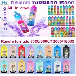 FUMOT RANDM ORIGINALE TORNADO 7000 9000 12000 15000 GUF 7K 9K 12K 15kpuffs Le sigarette elettroniche a vaporizzazione usa e getta sono dotate di batteria a vaporizzazione da 14 ml di vaporizzazione 2/3/5% batteria da 1000 mAh digitale