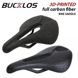 Bucklos Ultralight 3D 인쇄 자전거 안장 탄소 섬유 중공 MTB 도로 산악 자전거 좌석 좌석 쿠션 편안한 3D 프린팅 240523