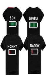 Ubranie rodzinne Mama córka syn Summer Battery T Shirt Ojciec Motherkids pasujący do strojów ubrania matki 8684098