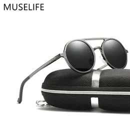 Muselife -Marke Aluminium Magnesium Polarisierte Sonnenbrille Sonnenbrille Rundfahrer Punkgläser Schatten Oculus Maskulino Y200619 260p