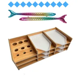 Wooden Multi-Layer Holder Diamond Painting Tray Organizer Box Craft Containers Storage Rack Diamond Embroidery Accessoire Tools