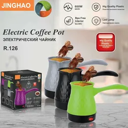 500ML Electric Tea Coffee Maker Turkish 6 Cup Mini Electric Pour Over Kettle 220V 110V Greek Wine Cooking Moka Pot Machine 240517