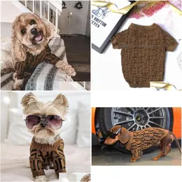 犬のアパレルペットコートデザイナー服かわいい子犬のセーターレターラグジュアリードッグス衣料ペットアペラルウォームセーター