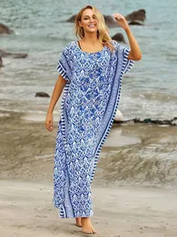 Basic Casual Kleider Beach Cover 2024 Pareo Sarong Bikini Cover Robe de Plage Vesidos Playa Badebad Badezimmer Set Frauen Maxi Kleid J240527