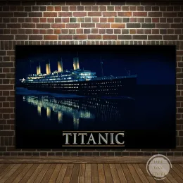 Filme clássico Titanic Canvas Pintura Boat Navio de naves Seascape Poster e impressão de arte da parede para a decoração da casa da sala