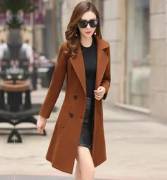 Женщины Coats Spring New 2020 Winter Korean Fashion Temperament средний длинная шерстяная куртка твидовые женщины 039s одежда дамы 680b8435684