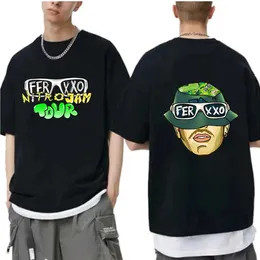 Polos Polos Ferxxo T-sens Mens Rap Singer Feid Merch Print T-shirt Summer Casual Short Sleeve T-shirt Extra duża koszulka Hip Hop S52701