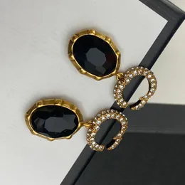 Pearl Diamond Earrings Designer Studs Varumärkesbrev örhängen Kvinnor Par 925 Silver Copper Stud Fashion Accessory Smycken Superior Trevliga gåvor