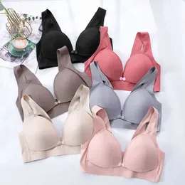 OSQH Maternity Intimates Nursing Bras för benfria gravida kvinnor för att förhindra slapp andningsbar latexmatning ammande D240527