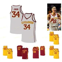 NCAA College Iowa State Cyclones Basketball Jersey 15 Carter Boothe 2 Caleb Grill 22 Tyrese Haliburton 23 Nate Schuster Custom Stitched