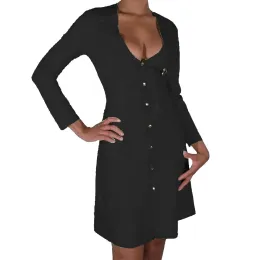 Hollow out Open Cheat Sexy Long Sleeve Women Bodycon Dress Faux Leather PVC Femenino Vestido Rivet Button Chest Clip Mini Dress