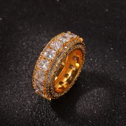 Hip Hop Hipster Rap Men Gold Bathed Micro Pave Brass Champion Ring 277s