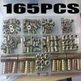 Threaded Insert, 50pcs 4/5/6/8/10 Zinc Alloy Screw-in Type Hex Drive T-Nuts Threaded Insert - Foto 8