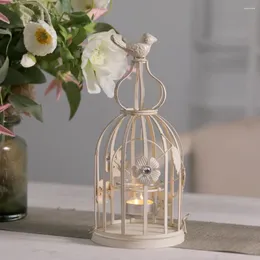 Kerzenhalter Birdcage Candlestick European Desktop Romantische Retro-Dekoration Kerzenlicht Dinnerparty Urlaubshandwerk Geschenk