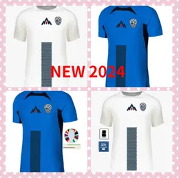 Sesko 24 25 Maglie da calcio Slovenia maglie da calcio 2024 2025 Euro Coppa di Euro Maillots de Foot National Team Men Kit Kit Kit Away Away Blue Sport Football Shirts 4xl