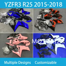 Kit de Fairng de Bicicleta de Direta YZF R3 15 16 17 18 Reabilitação de Motocicletas de Motocicletas Faitings de conchas personalizadas para YZF R3 2015-2016-2017-2018