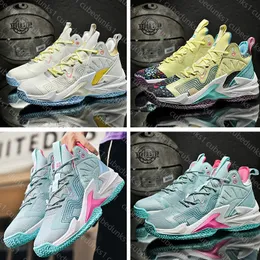 Mad Tide 5 Concrete Ground Combat Air Cushion Scarpe da basket Basketball Scarpe da combattimento High Top Sneakers Scarpe da allenamento sportivo per esterni 35-45