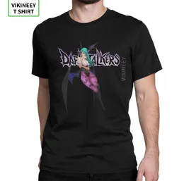 Morrigan Aensland Darkstalkers Men T Shirt Vampire Gra Anime 80s Fighter Bats TEE THE SHER THIRT BAWEŁKA Tkanina plus 4723037