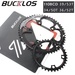 BUCKLOS 110 BCD Chainring Road Bike Double Speed Crown 5 Holes Ultralight 5034T 5236T 5339T Bicycle Chainwheel 240518