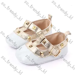 Newborn Volentino First Walkers Baby Shoes Girl Princess Shoes Soft Sole Crib PU Leather 4 Colors 799