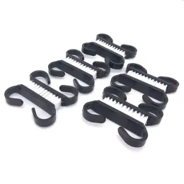10 Stcs/Los schwarzer Nagelkunstpinsel Acrylnagelstaub Kunststoff Maniküre Reiniger Nagellack Set Entfernen Sie Staub kleine Winkel saubere Werkzeuge