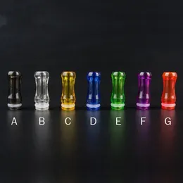 Universal 510 Plastic Drip Tips Colorful Translucent Cigarette Testing driptip Smoking Pipe Mouthpiece For 510 Thread Smok RDA RBA Tank Atomizers Mouth Pieces