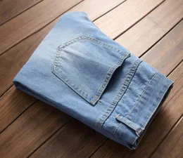 2018 розничные мужские джинсы Robin Motorcycle Biker Jeans Rock Rock Revival Skinny Slim Ruped Hole Mens знаменитые бренды джинсовые брюки Meneee8630807