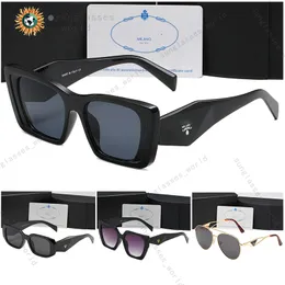 Modische schwarze Sonnenbrille für Frauen Designer klassische Brille Goggle Outdoor Beach Sonnenbrille für Mann Frau Optionale dreieckige Signatur 7 Styles und 36 Farben