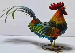 Arts and Crafts Metal Iron Multicolor Cock Dawn Ornament Home Creative Decoration Shop Rooster Wealth Prezent2084292