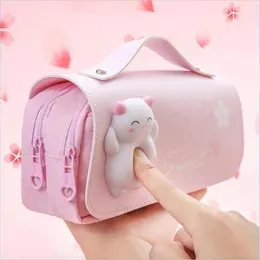 3D Kawaii Lápis Bolsa Astronauta Bolsa de Caso de Astrona para a Água Cute Organizador Estético para meninos 240528