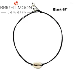 Anhänger Bright Moon Single Shell Halskette handbemalte Bohemian Hawaii Beach ist für Mädchen geeignet