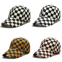 Beret Hat Fashion Chessboard Plaid Baseball Street Wszechstronny kaczka dla kobiet
